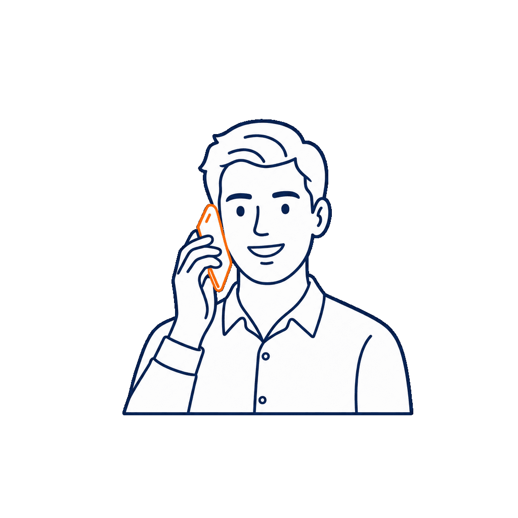 Person calling on a phone about a cash home offer