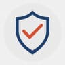 Accredited business shield emblem